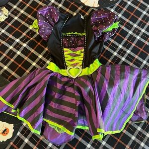 Purple and Green Kids Witch Costume